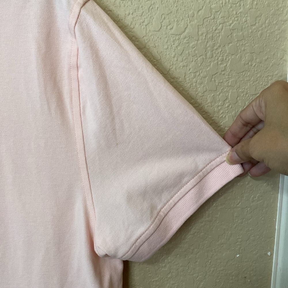 Men’s Tommy Hilfiger soft Pink Polo Shirt NWT size M Embroidered Logo - Picture 7 of 10